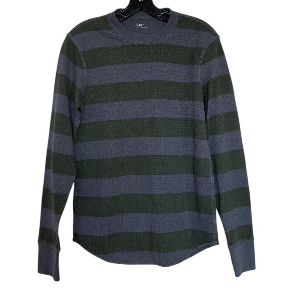 Vintage GAP Thermal Shirt Mens Size Small Waffle Knit Long Sleeve‎ Green Purple